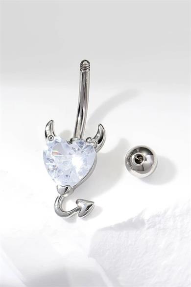 Devil Heart Göbek Piercing Cerrahi Çelik