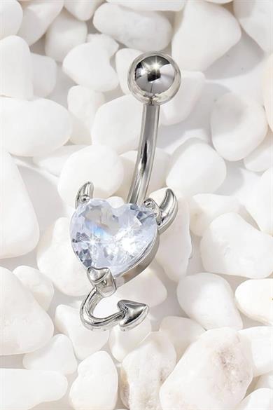Devil Heart Göbek Piercing Cerrahi Çelik
