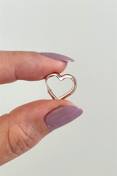 Heart Halka Küpe/Piercing | 925 Ayar Gümüş
