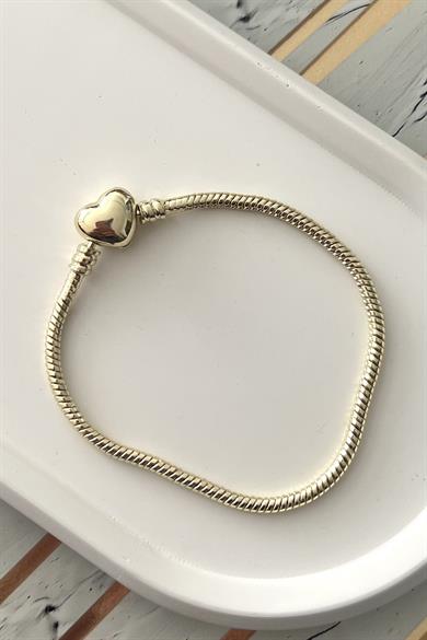Kalp Charm Bileklik 14K Kaplama