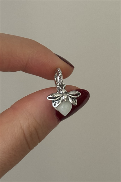 Karanlıkta Parlayan Ateş Böceği Charm 925 Ayar Gümüş