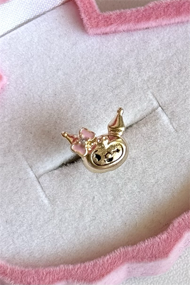 Kuromi Piercing / Tekli Küpe 316L Çelik