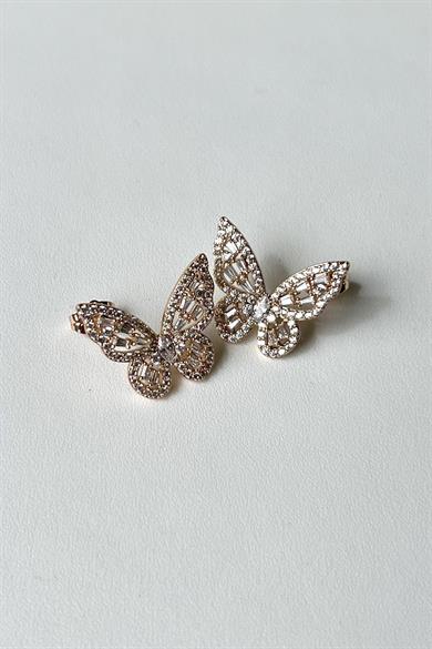 Mariposa Küpe Çifti | Çelik