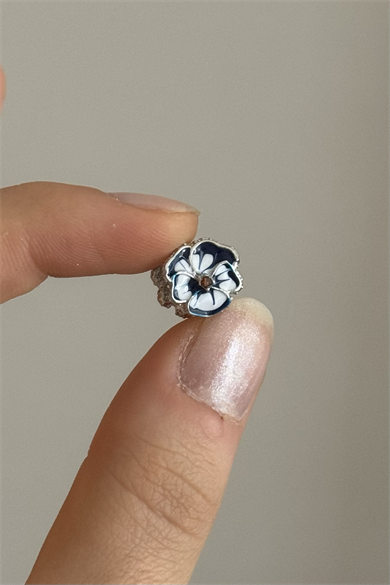 Mavi Çiçek Charm