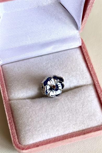 Mavi Çiçek Charm