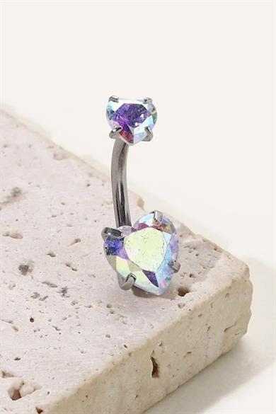 Mini Hologram Kalpli Göbek Piercing 316L Cerrahi Çelik