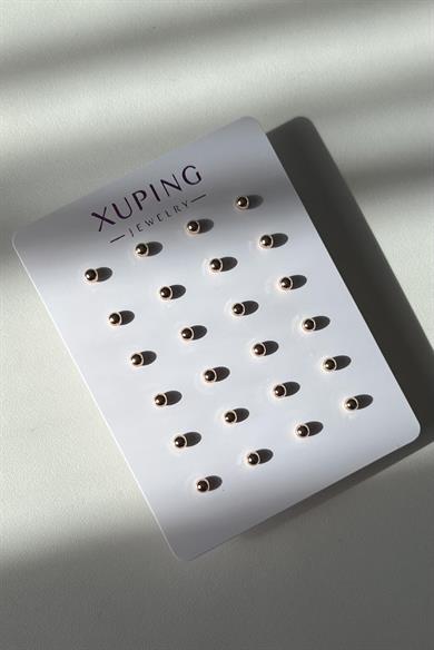 Mini Top Küpe Çifti | Çelik