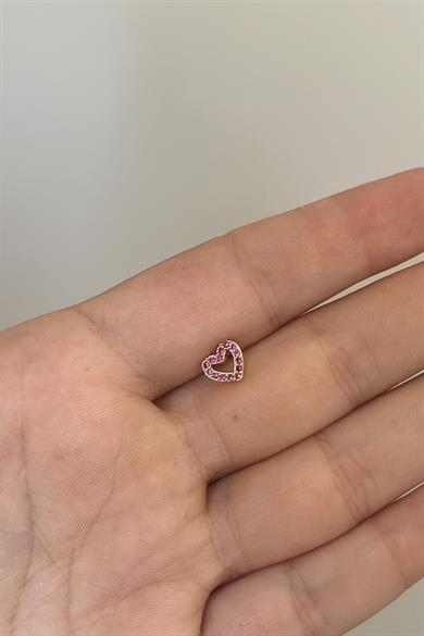 Pembe Kalp Piercing | Cerrahi Çelik