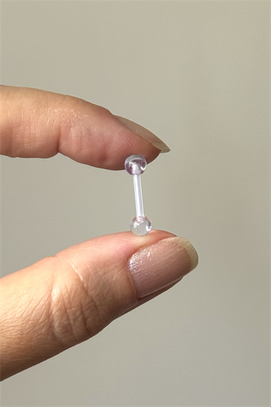 Piercing Göğüs Bioplast 5mm Top Boy: 10mm