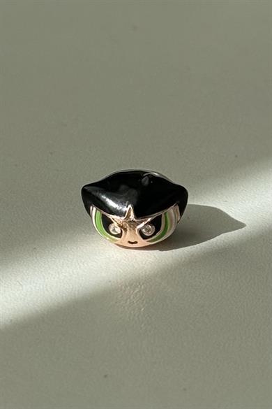 Powerpuff Girls Buttercup Charm 925 Ayar Gümüş