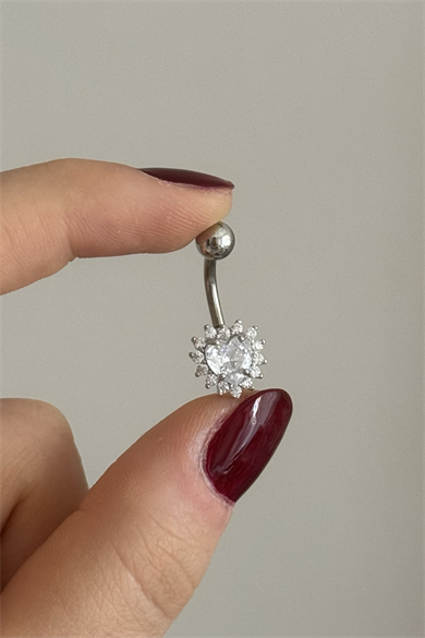 Prenses Kalp Göbek Piercing | Cerrahi Çelik