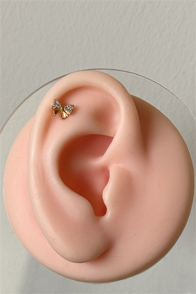 Taşlı Kurdele Piercing Cerrahi Çelik