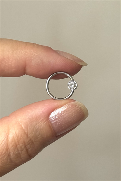 Tek Taş 316L Cerrahi Çelik 10MM