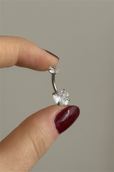 Tektaş Kalp Göbek Piercing | Cerrahi Çelik