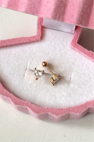 Tektaş Kalp Piercing Cerrahi Çelik