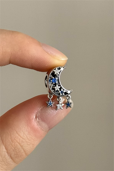 Yıldız Ve Yeni Ay Charm 925 Ayar Gümüş