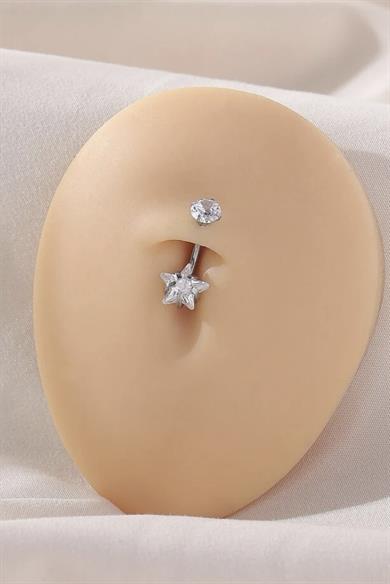 Tektaş Yıldız Göbek Piercing | Cerrahi Çelik