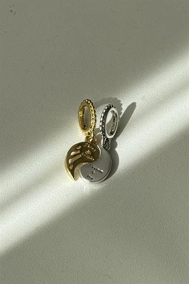 Yin Yang 2li Charm 925 Ayar Gümüş