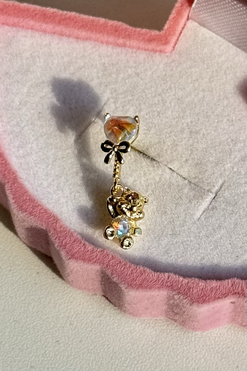 Ayıcık Sallantılı Uçan Balon Piercing Cerrahi Çelik