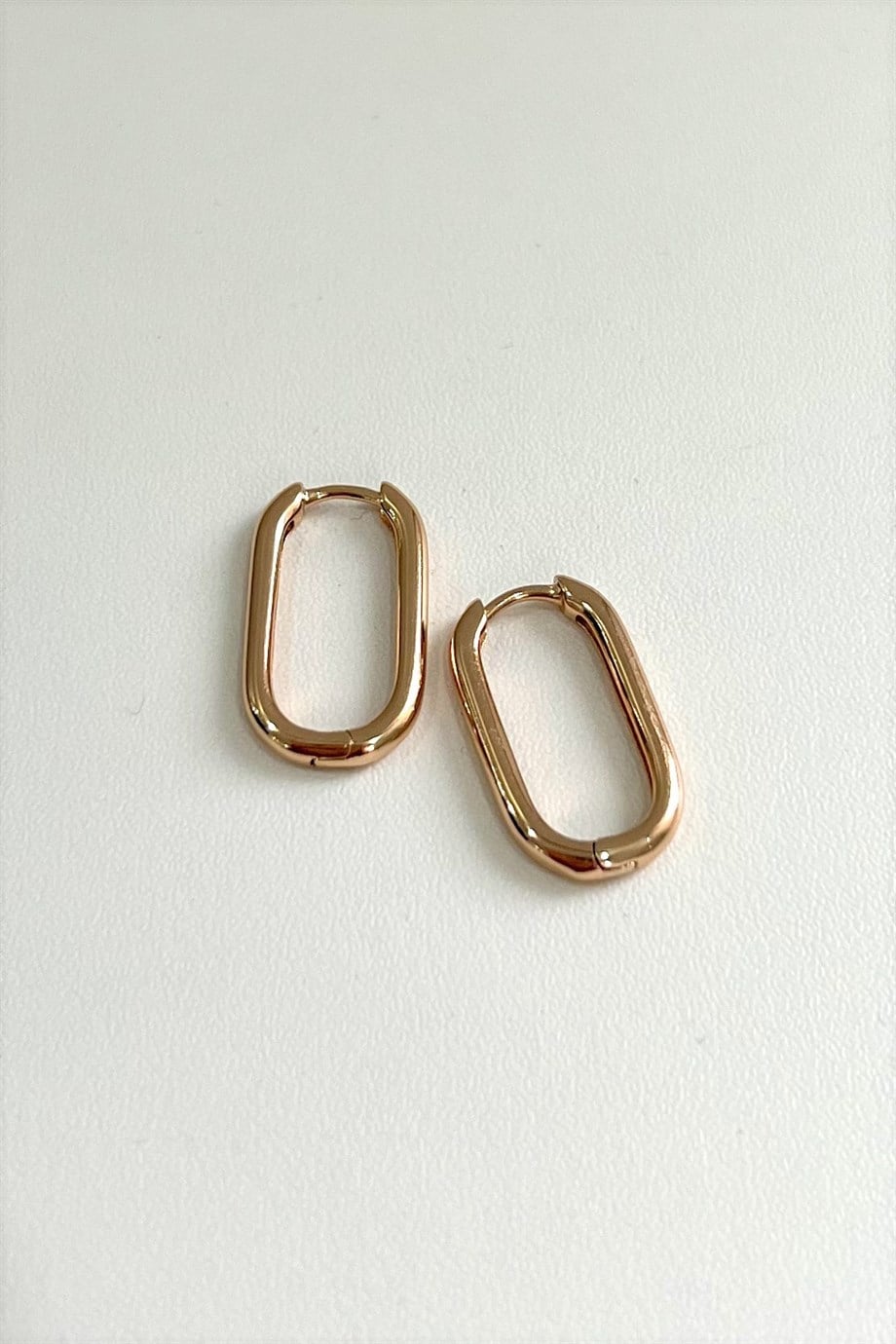 Basic Oval Küpe Çifti | Çelik