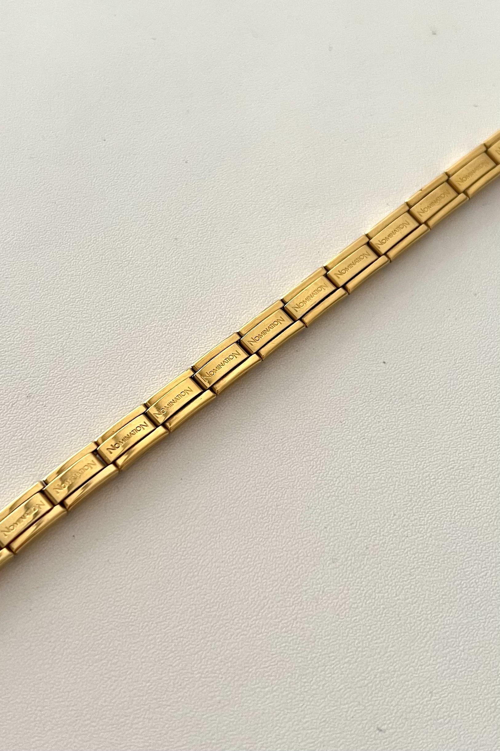 Çelik İnce Gold Domi Bileklik