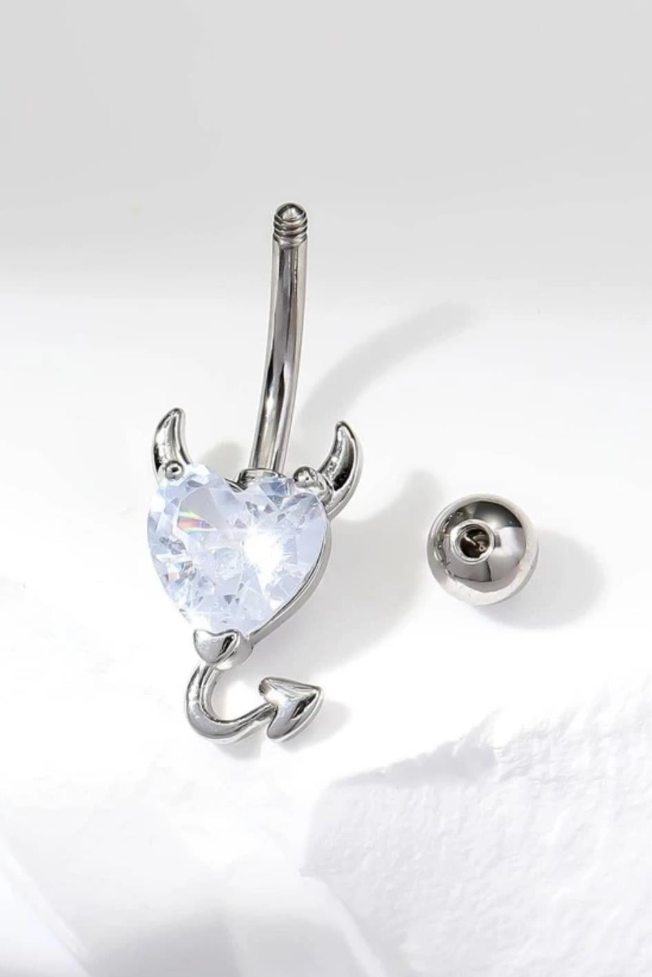 Devil Heart Göbek Piercing Cerrahi Çelik