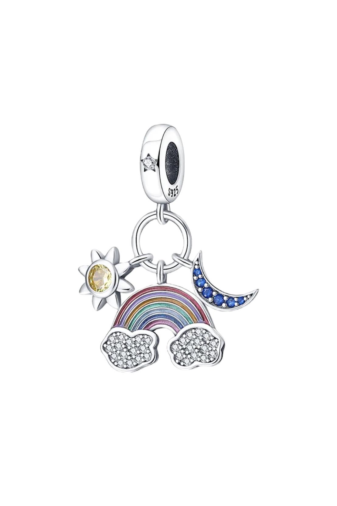Gökkuşağı Sallantılı Charm 925 Ayar Gümüş