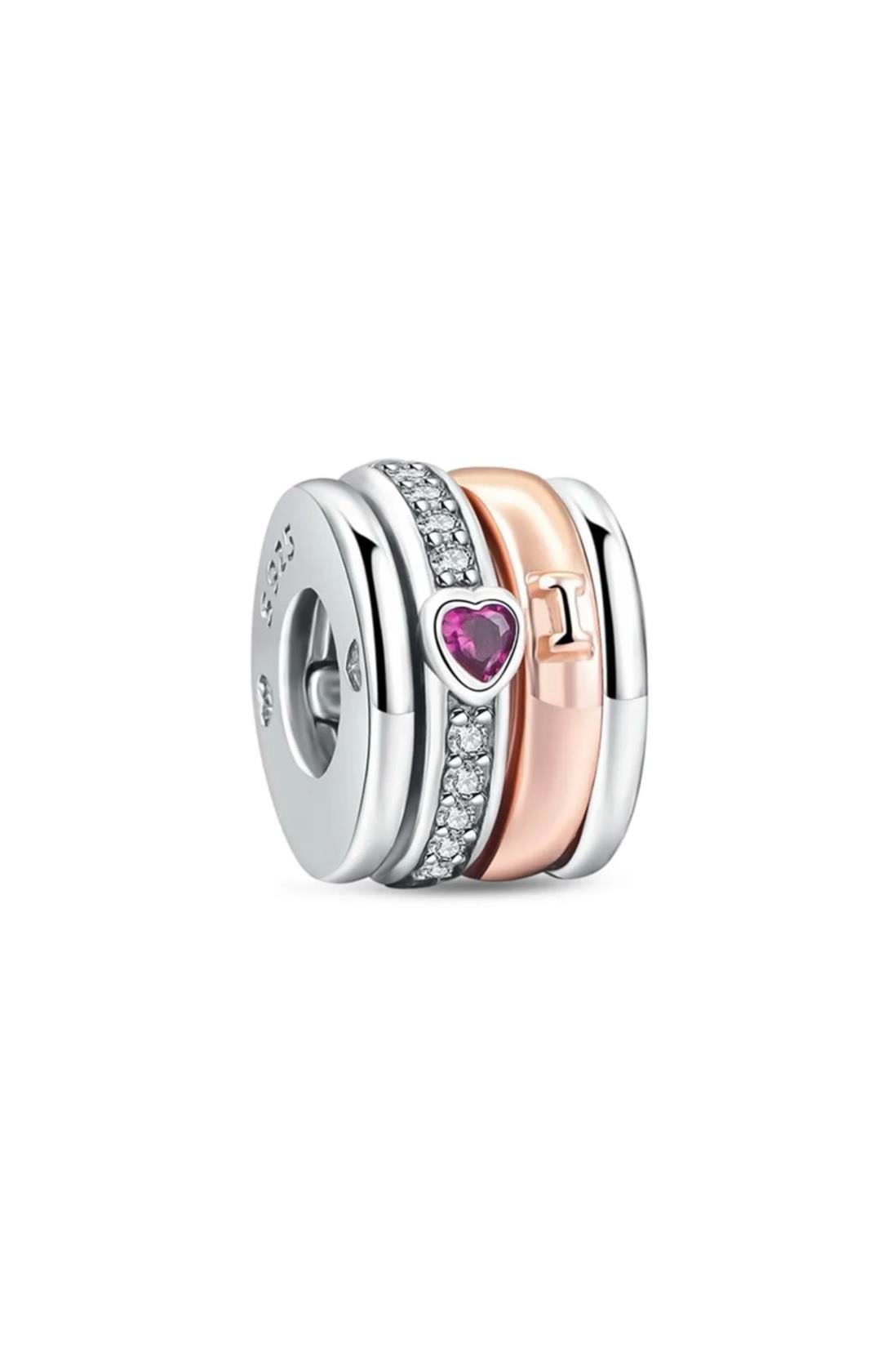 ILU Çevirmeli Charm 925 Ayar Gümüş