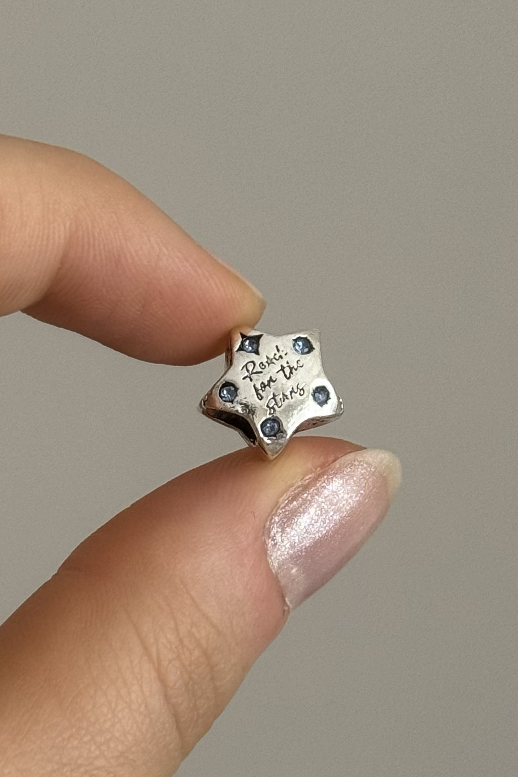Işıltılı Yıldız Charm Gümüş Kaplama