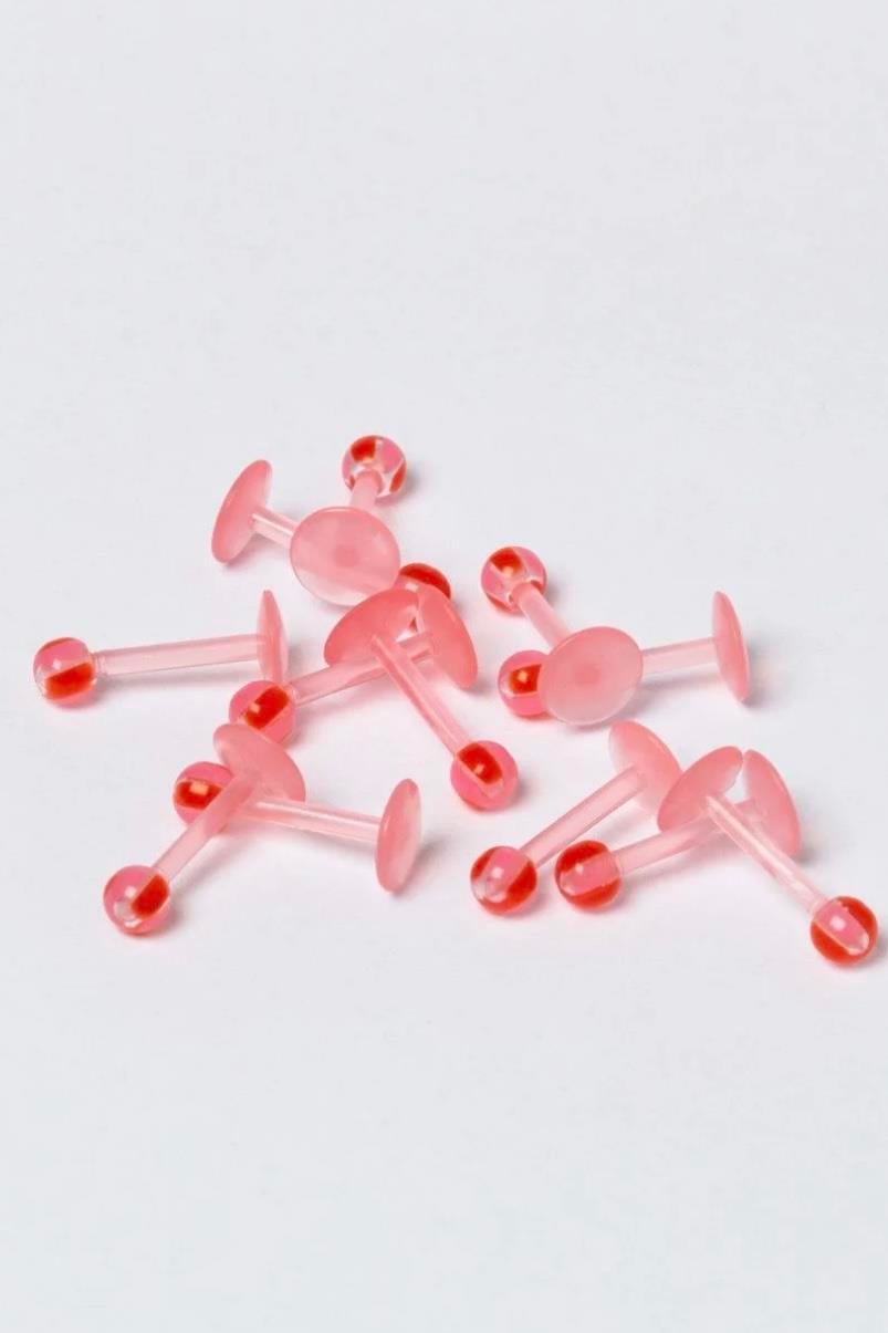 Kırmızı Bioplast Piercing 8 MM