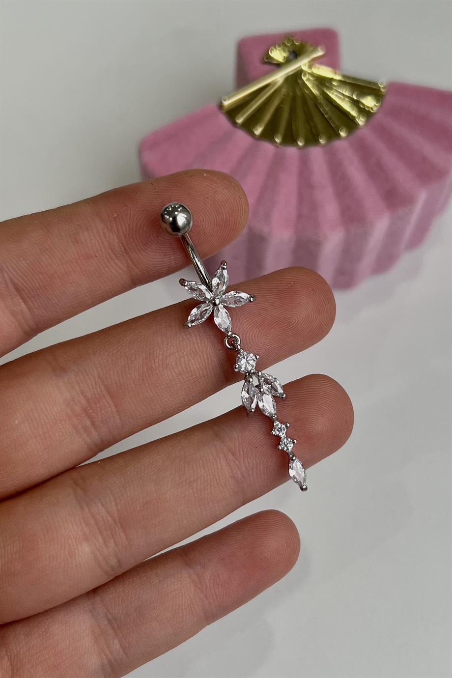 Loya Sallantılı Göbek Piercing | Cerrahi Çelik