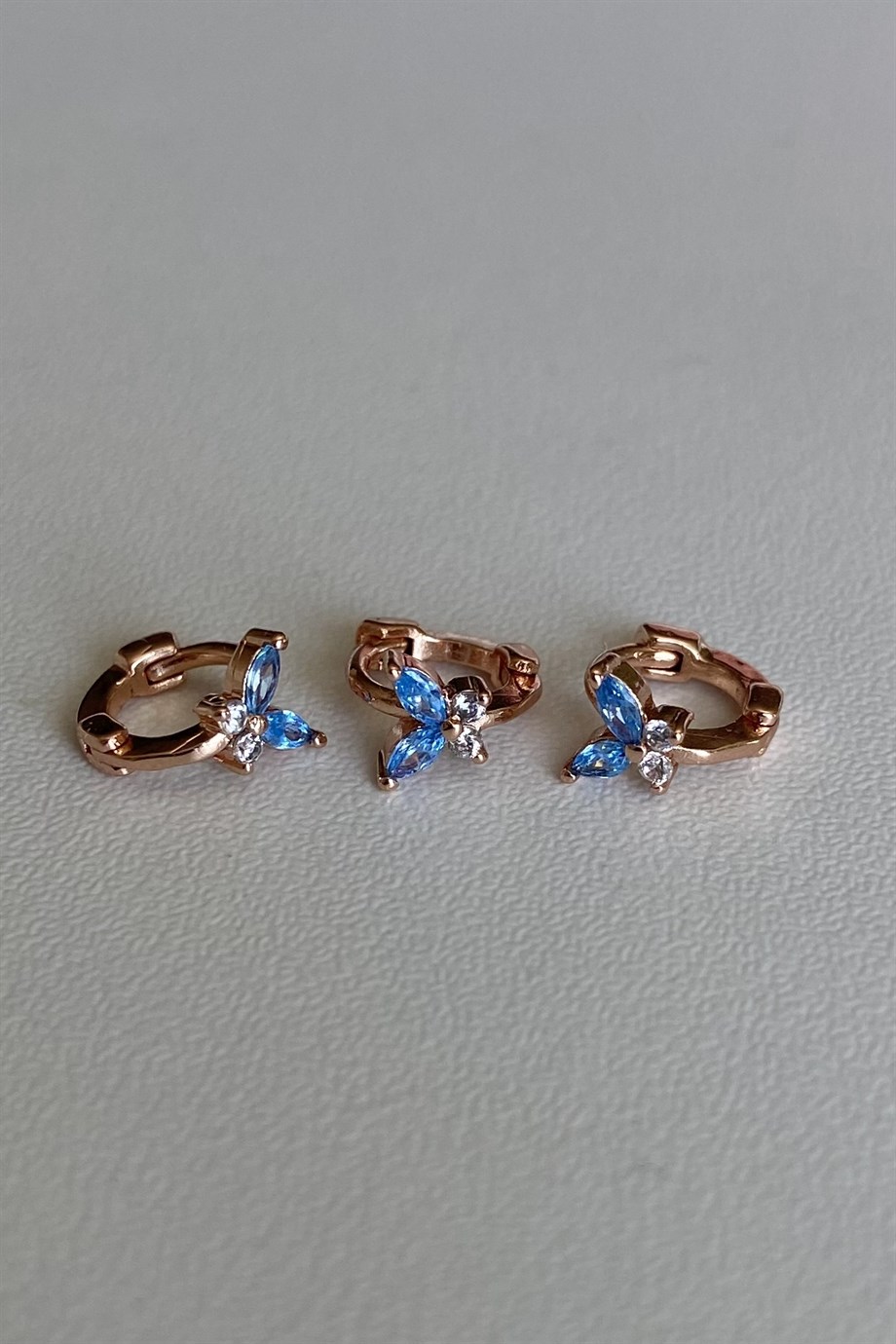 Mavi Kelebek Halka Piercing | Cerrahi Çelik