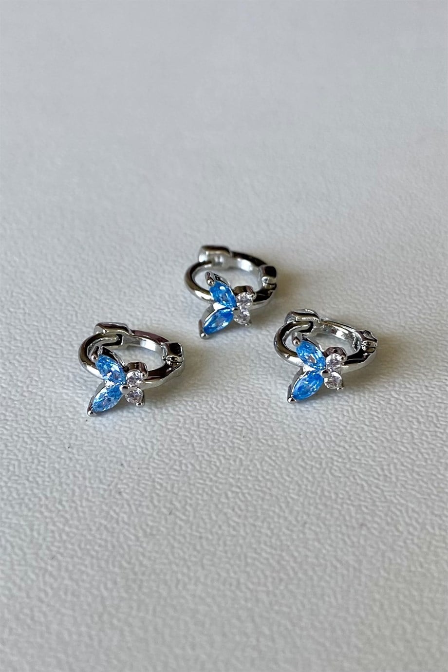 Mavi Kelebek Halka Piercing | Cerrahi Çelik