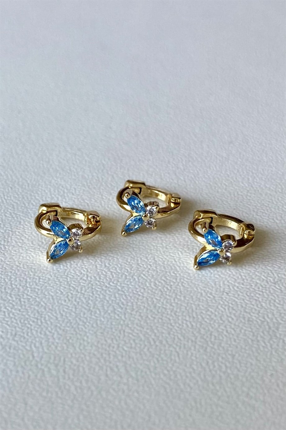 Mavi Kelebek Halka Piercing | Cerrahi Çelik
