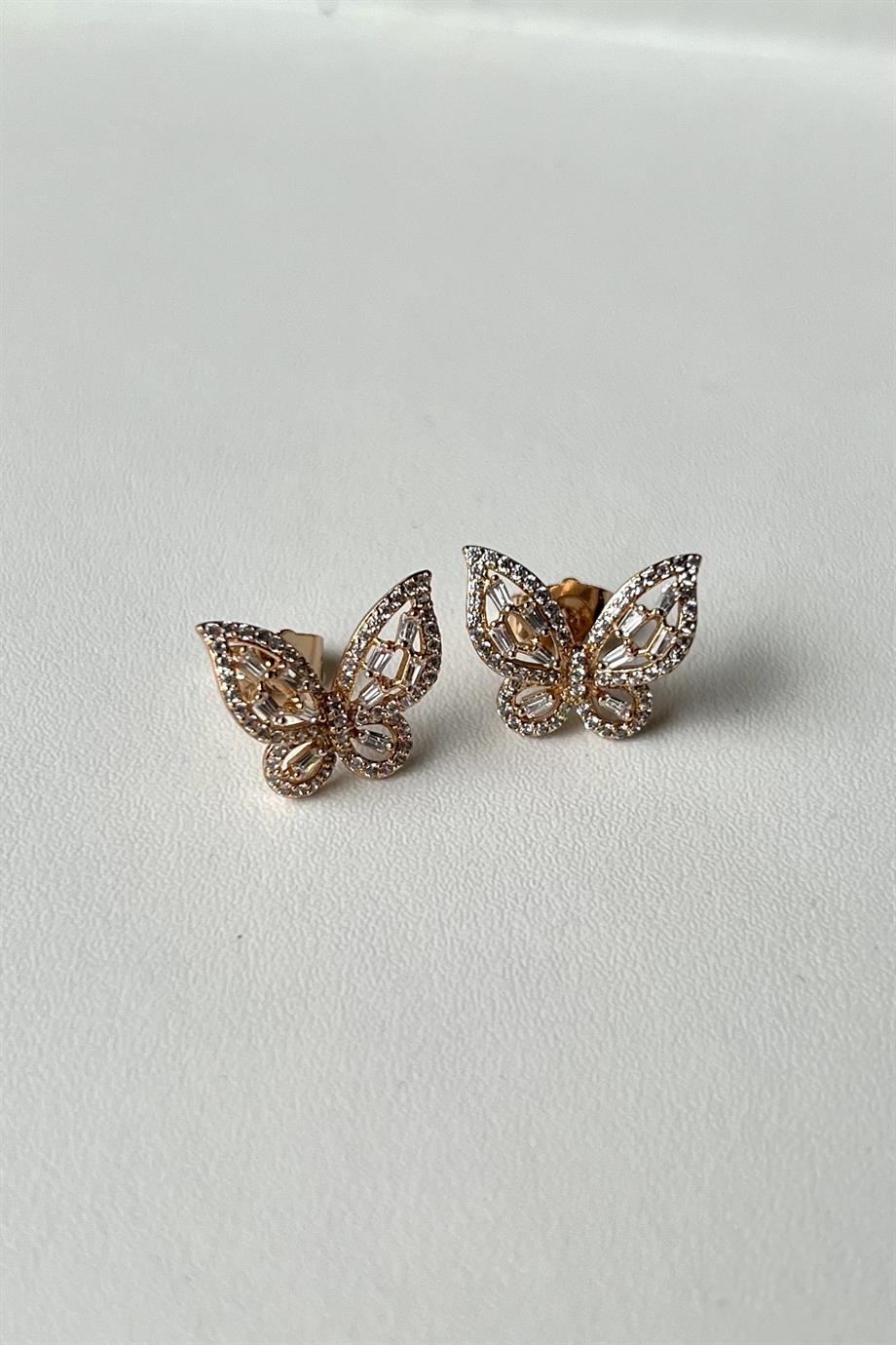 Mini Mariposa Küpe Çifti | Çelik