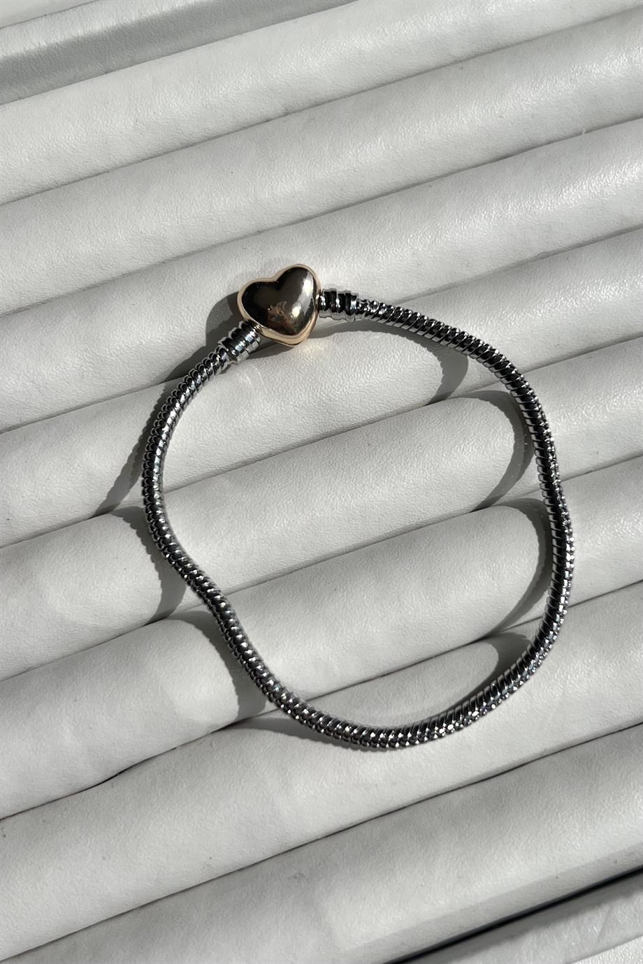 Mixed Kalp Charm Bileklik