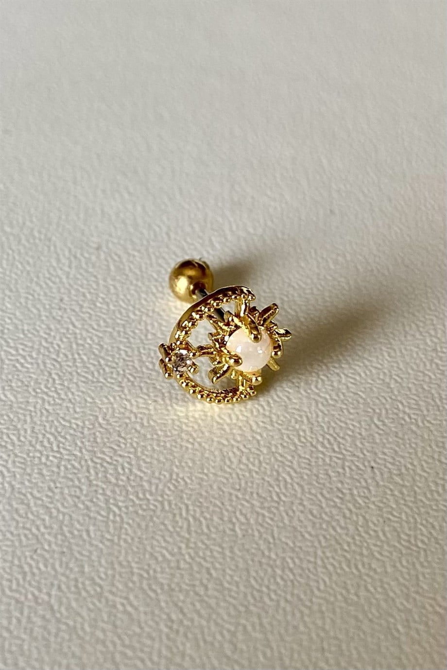Opal Moon&Star Piercing | Cerrahi Çelik