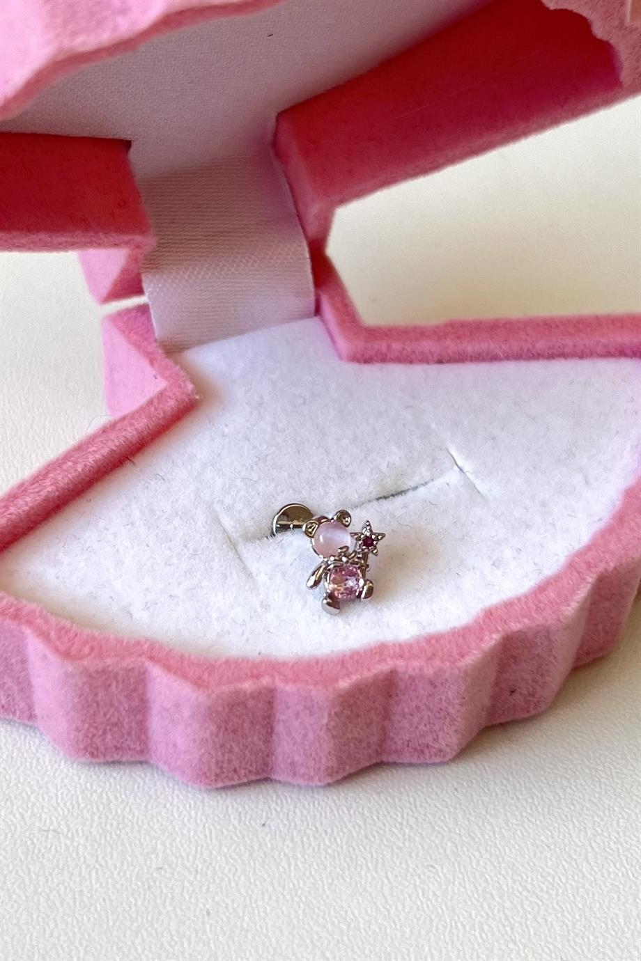 Pembe Ayıcık Piercing | Cerrahi Çelik