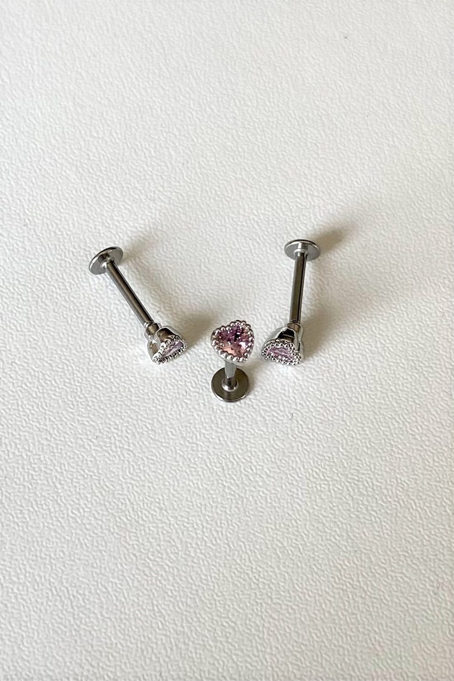 Pembe Kalpli Piercing | Cerrahi Çelik