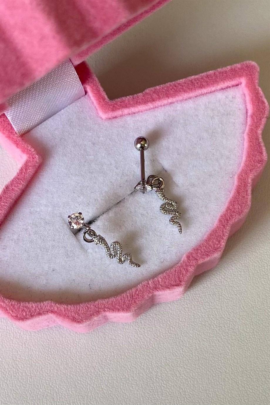 Sallantılı Yılan Piercing | Cerrahi Çelik