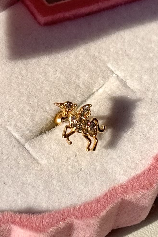 Taşlı Unicorn Piercing Cerrahi Çelik