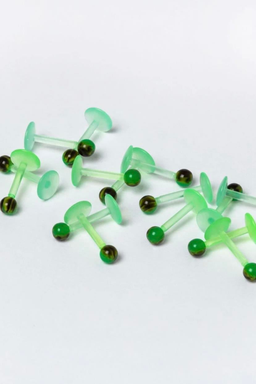 Yeşil Bioplast Piercing 8 MM