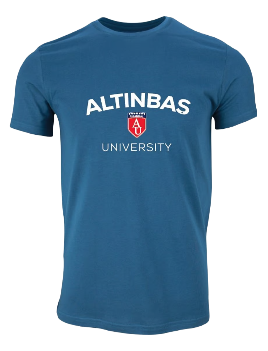 Altınbaş Logo Bisiklet Yaka T-Shirt Mavi / Altınbaş Logo Crew Neck T-Shirt Blue