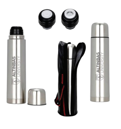 Büyük Chrome Termos Kılıflı / Large Chrome Thermos CoveredBüyük Chrome Termos Kılıflı / Large Chrome Thermos Covered