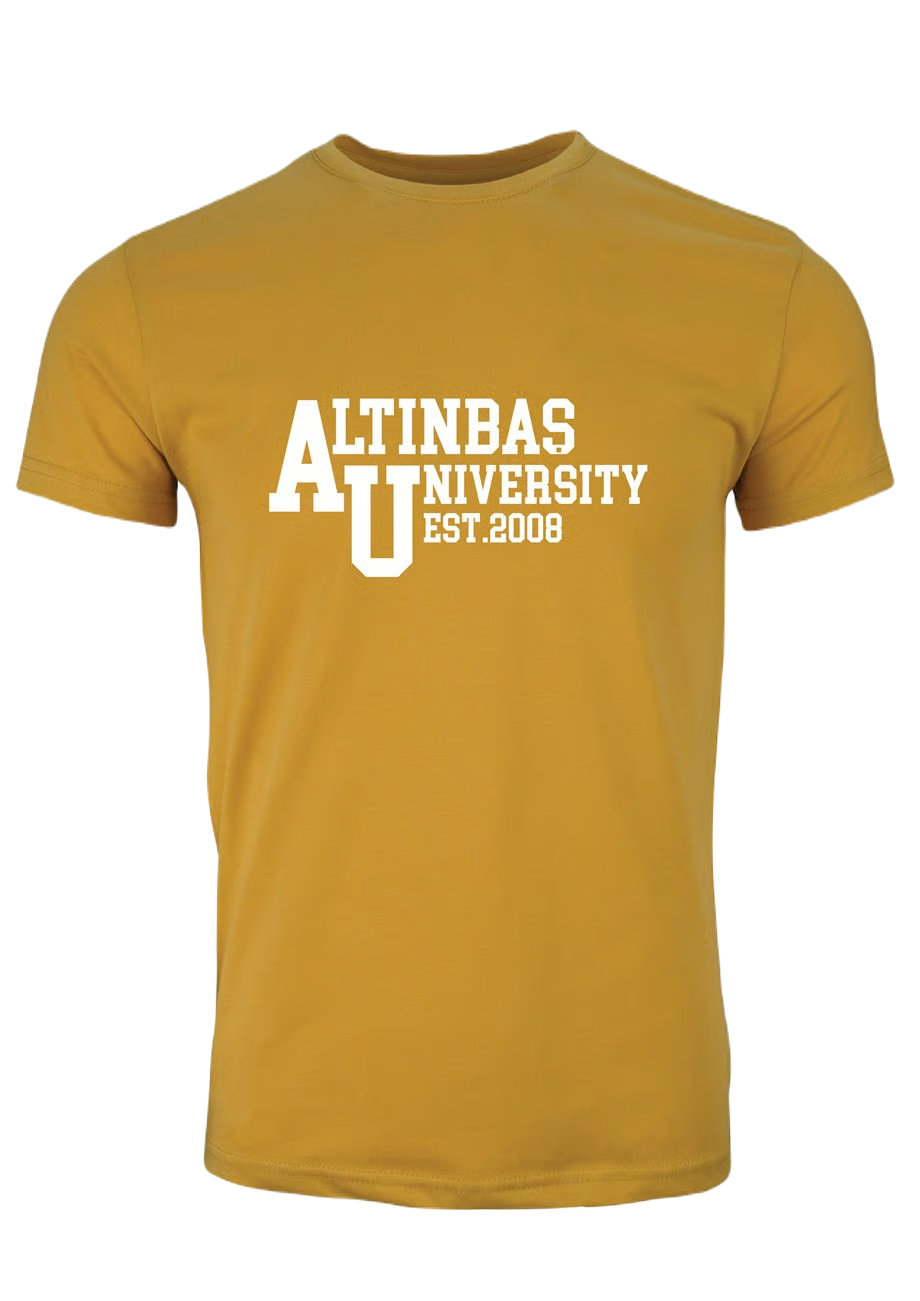 Düz Est Bisiklet Yaka T-Shirt Hardal / Plain Est Crew Neck T-Shirt Mustard