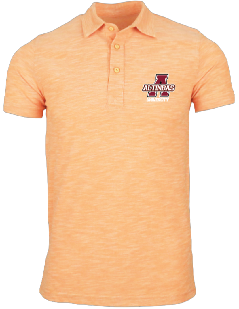 Flamlı Polo Yaka T-Shirt Hardal / Flamed Polo Neck T-Shirt Mustard