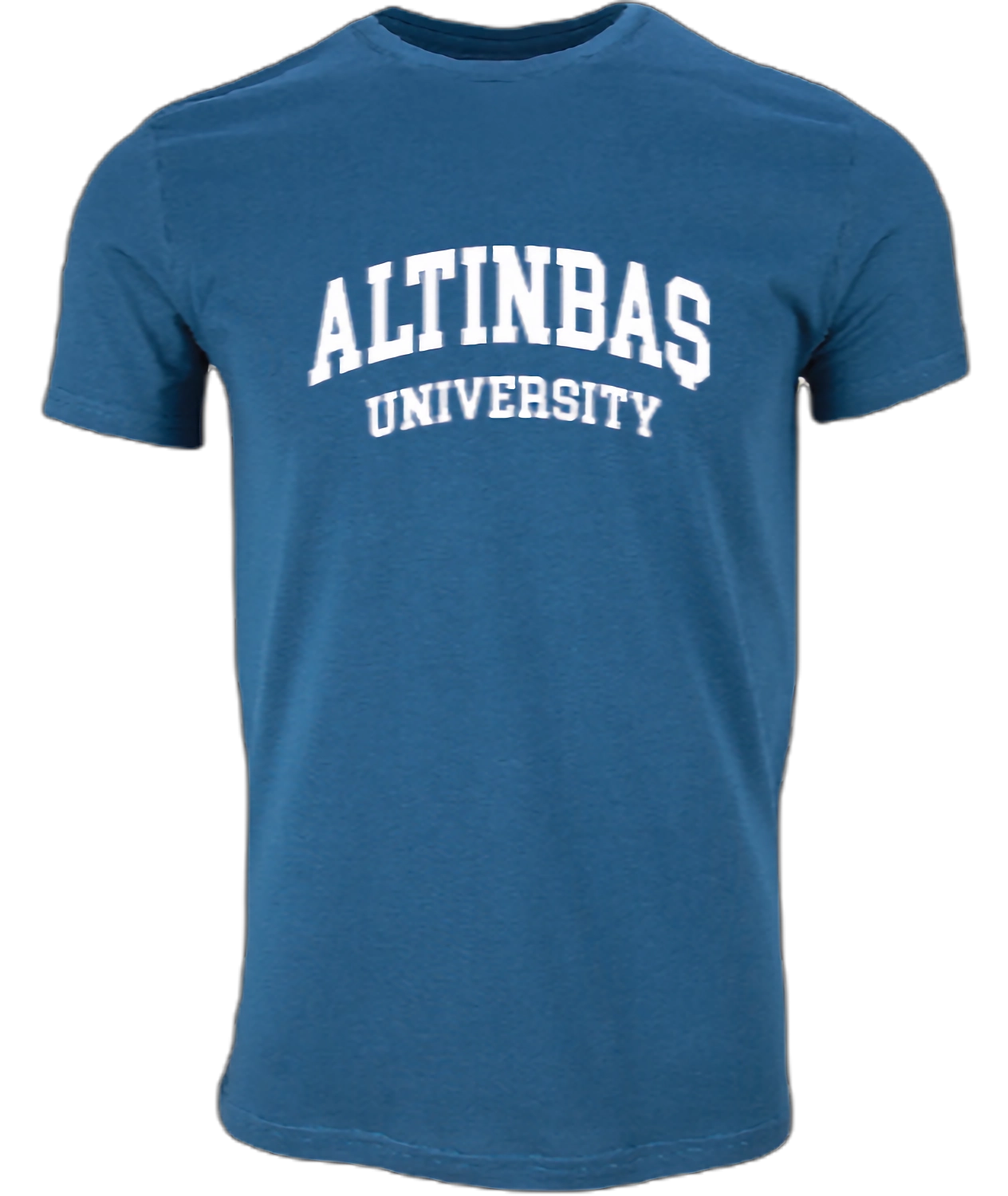 İç Bükey Bisiklet Yaka T-Shirt Mavi / Concave Crew Neck T-Shirt Blue