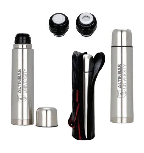 Küçük Chrome Termos Kılıflı / Small Chrome Thermos CoveredKüçük Chrome Termos Kılıflı / Small Chrome Thermos Covered