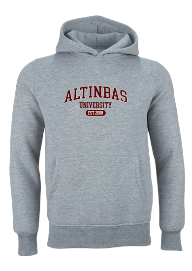  Hoodie Gri Üstüne Bordo / Hoodie Gray on Bordeaux