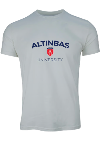 Altınbaş Logo Bisiklet Yaka T-Shirt Beyaz / Altınbaş Logo Crew Neck T-Shirt White